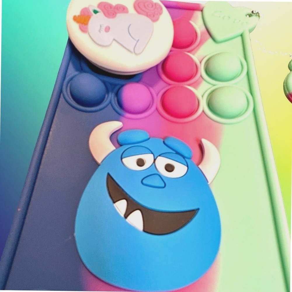 Samsung Galaxy A32 5G Pop It Fidget Case Monsters Inc Sulley Blue